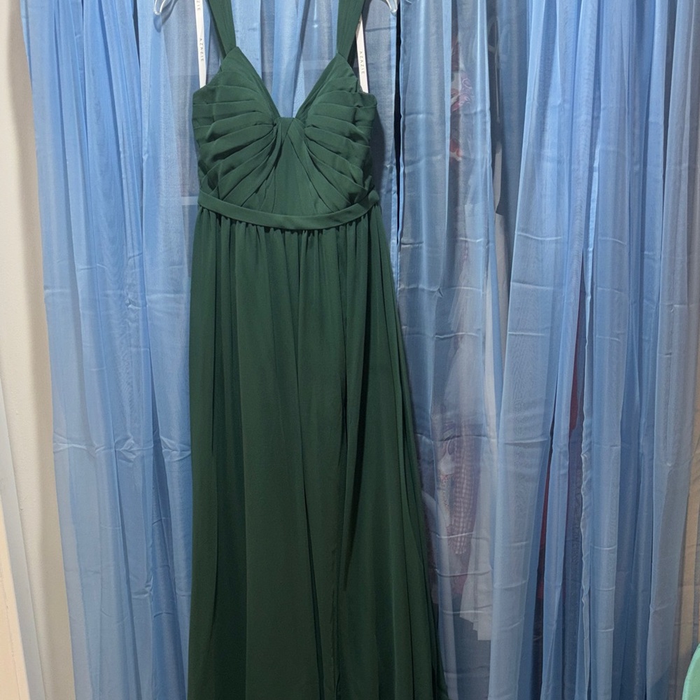 Azazie Forest Green Maxi Dress